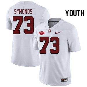 Youth Charlie Symonds White Stanford Cardinal 2024 ACC Conference College Football #73 Jersey 600771-880