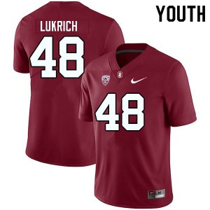 Youth Coco Lukrich Cardinal Stanford Cardinal College Football #48 Jersey 567579-255