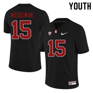 Youth Connor Weselman Black Cardinal College Football #15 Jersey 360809-393