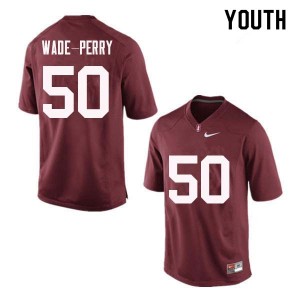 Youth Dalyn Wade-Perry Red Stanford College Football #50 Jersey 525165-132