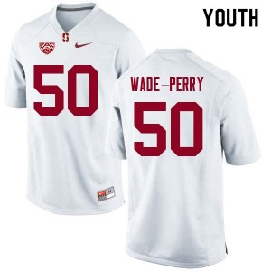 Youth Dalyn Wade-Perry White Stanford University College Football #50 Jersey 626792-777