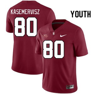 Youth David Kasemervisz Cardinal Cardinal 2024 ACC Conference College Football #80 Jersey 166933-344