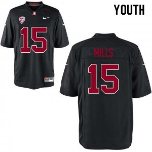 Youth David Mills Black Stanford Cardinal College Football #15 Jersey 962177-482