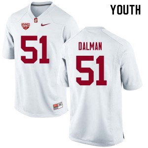 Youth Drew Dalman White Stanford University College Football #51 Jersey 566371-527
