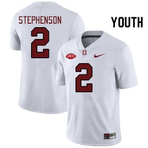 Youth Dylan Stephenson White Stanford Cardinal 2024 ACC Conference College Football #2 Jersey 342557-322