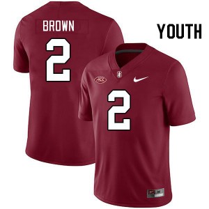 Youth Elijah Brown Cardinal Stanford University 2024 ACC Conference College Football #2 Jersey 766939-802