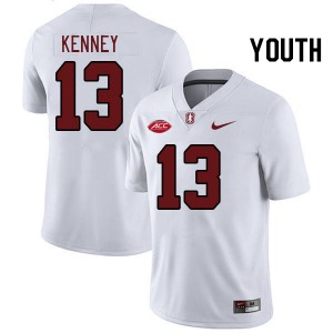 Youth Emmet Kenney White Stanford University 2024 ACC Conference College Football #13 Jersey 507757-360