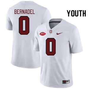 Youth Gaethan Bernadel White Stanford Cardinal 2024 ACC Conference College Football #0 Jersey 722163-307