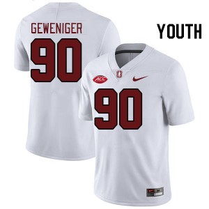 Youth Gavin Geweniger White Cardinal 2024 ACC Conference College Football #90 Jersey 943897-742