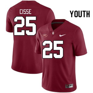 Youth Ismael Cisse Cardinal Stanford University 2024 ACC Conference College Football #25 Jersey 669976-978