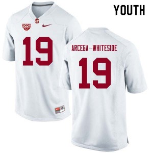 Youth J.J. Arcega-Whiteside White Stanford College Football #19 Jersey 251557-504