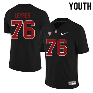 Youth Jack Leyrer Black Cardinal College Football #76 Jersey 118912-767