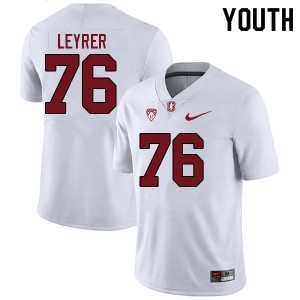 Youth Jack Leyrer White Cardinal College Football #76 Jersey 854185-850