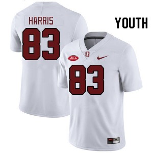 Youth Jackson Harris White Stanford University 2024 ACC Conference College Football #83 Jersey 192794-677