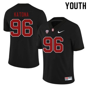 Youth Jacob Katona Black Stanford University College Football #96 Jersey 108846-202