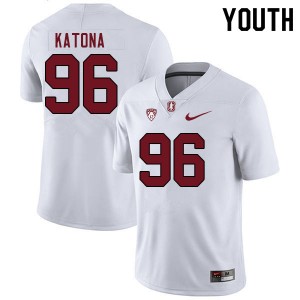 Youth Jacob Katona White Stanford Cardinal College Football #96 Jersey 950726-790