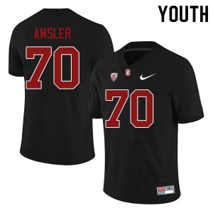 Youth Jason Amsler Black Stanford Cardinal College Football #70 Jersey 704523-813