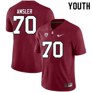 Youth Jason Amsler Cardinal Stanford Cardinal College Football #70 Jersey 817025-741