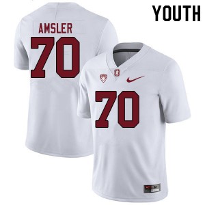 Youth Jason Amsler White Cardinal College Football #70 Jersey 517687-747