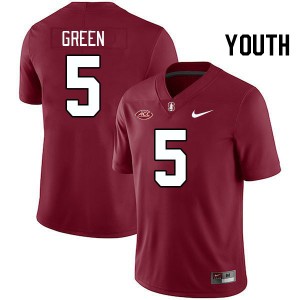 Youth Jay Green Cardinal Stanford 2024 ACC Conference College Football #5 Jersey 257139-513