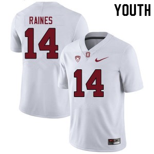 Youth Jayson Raines White Cardinal College Football #14 Jersey 105291-689