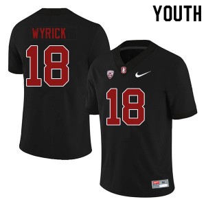Youth Jimmy Wyrick Black Stanford University College Football #18 Jersey 864814-732