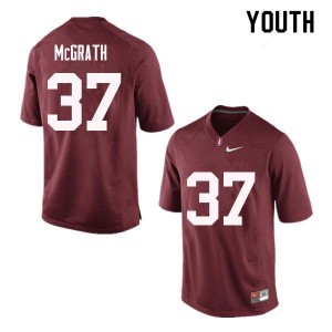 Youth Joe McGrath Red Cardinal College Football #37 Jersey 744115-786