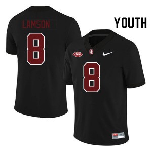 Youth Justin Lamson Black Stanford University 2024 ACC Conference College Football #8 Jersey 198194-624