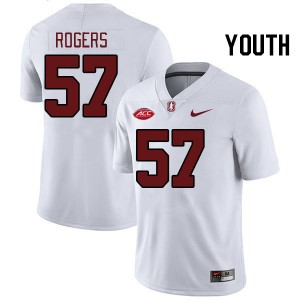 Youth Levi Rogers White Stanford University 2024 ACC Conference College Football #57 Jersey 908619-947