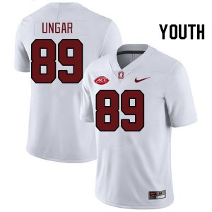 Youth Lukas Ungar White Stanford 2024 ACC Conference College Football #89 Jersey 251108-984