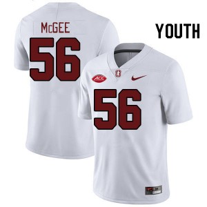 Youth Miles McGee White Stanford 2024 ACC Conference College Football #56 Jersey 295132-477