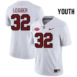 Youth Mitch Leigber White Cardinal 2024 ACC Conference College Football #32 Jersey 805549-341