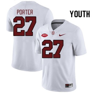 Youth Omari Porter White Cardinal 2024 ACC Conference College Football #27 Jersey 705900-379