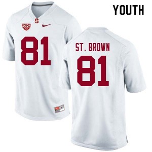 Youth Osiris St. Brown White Cardinal College Football #81 Jersey 229727-723