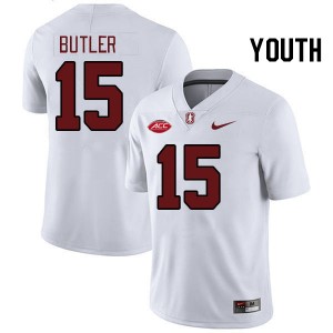 Youth Ryan Butler White Stanford Cardinal 2024 ACC Conference College Football #15 Jersey 924628-165