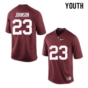 Youth Ryan Johnson Red Stanford University College Football #23 Jersey 756048-965