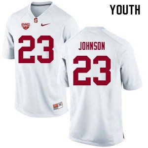 Youth Ryan Johnson White Stanford Cardinal College Football #23 Jersey 395865-354