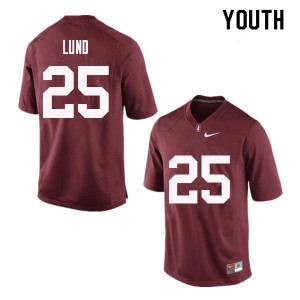 Youth Sione Lund Red Stanford College Football #25 Jersey 950704-399
