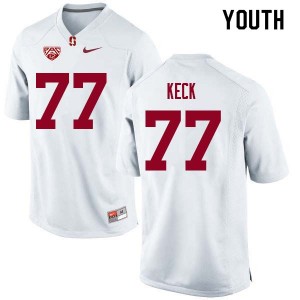 Youth Thunder Keck White Stanford College Football #77 Jersey 410550-380