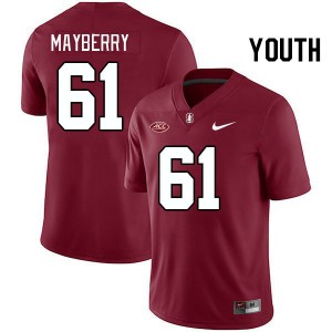 Youth Trevor Mayberry Cardinal Stanford University 2024 ACC Conference College Football #61 Jersey 261686-291