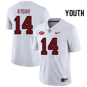 Youth Wilfredo Aybar White Stanford University 2024 ACC Conference College Football #14 Jersey 531869-605