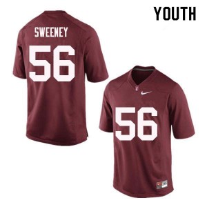 Youth Will Sweeney Red Stanford Cardinal College Football #56 Jersey 960303-202