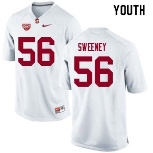 Youth Will Sweeney White Stanford College Football #56 Jersey 963883-346