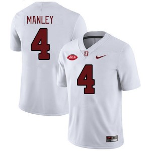 Men Zahran Manley White Stanford 2024 ACC Conference College Football #4 Jersey 712459-579